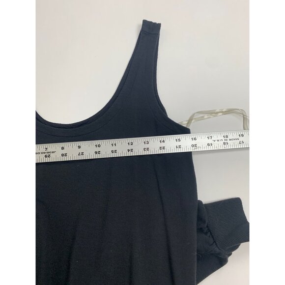 Athleta Womens Black Balance Jumpsuit Size S drawstring waist pockets scoop neck - Picture 7 of 9